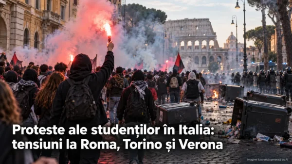 Proteste ale studenților în Italia: tensiuni la Roma, Torino și Verona
